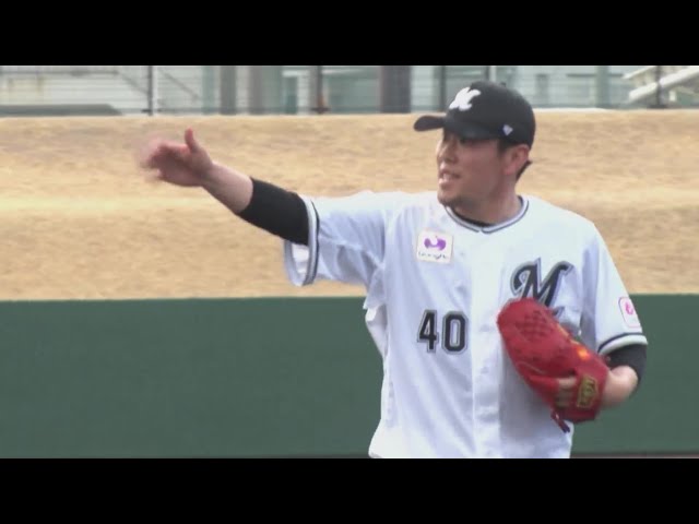 【MBG】マリーンズ・西村天裕 落差のある変化球で三振を奪い3者凡退!!  2025年3月1日 千葉ロッテマリーンズ 対 ロッテ・ジャイアンツ