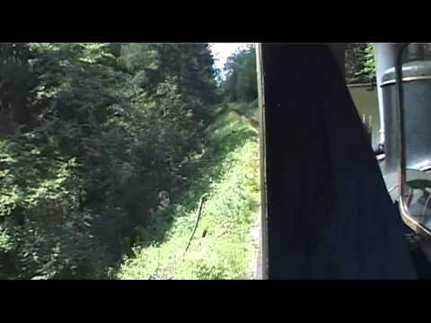 Achenseebahn -- a cogwheel railway in Austria. Cab ride