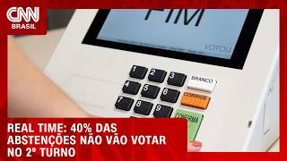 Vídeo: 40% dos que se abstiveram dizem que não vão votar no 2º turno, segundo Real Time | CNN NOVO DIA