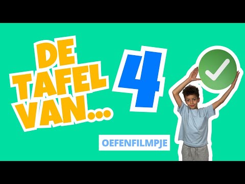 Tafel van 4 oefenen | Bewegend leren | Rekenen groep 4 en groep 5