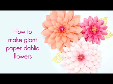 Giant Paper Dahlia Flower Tutorial - Emma Style