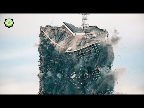Extreme Fastest Building Demolition Compilation | Amazing Dangerous Crane Operator Skills #15