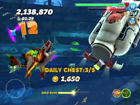 Meltdown shark hungry shark world (getting all letters)