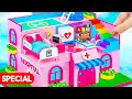 DIY Miniature Cardboard House Compilation Make Pink Miniature Hospital Doctor Set Use Cardboard