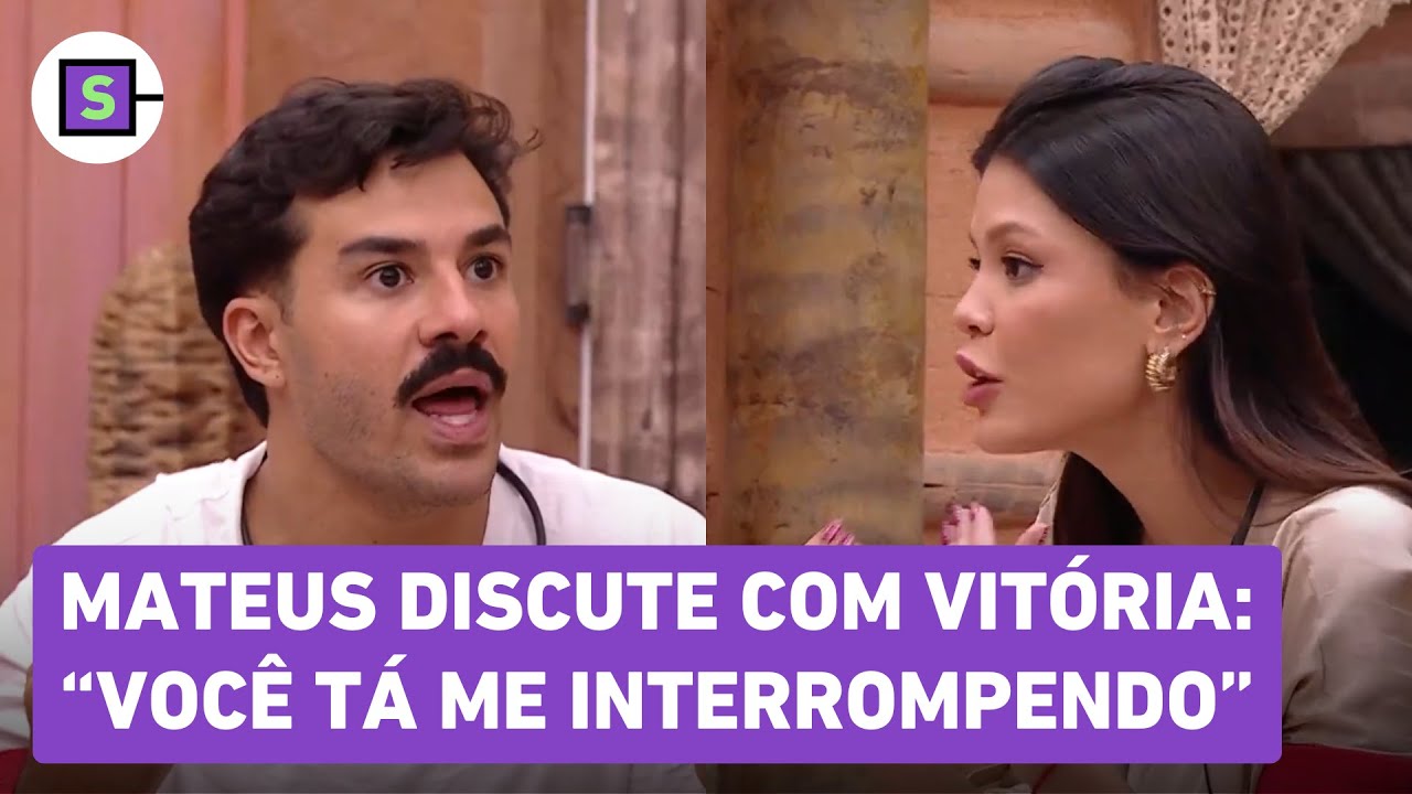 BBB 25: Mateus PERDE PACIÊNCIA com Vitória Strada: 'Deixa eu terminar de falar'; VEJA VÍDEO da TRETA