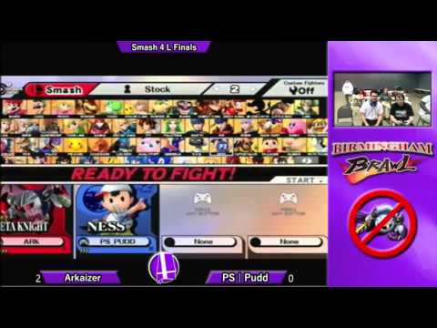 Birmingham Brawl 4 Smash 4 Singles LF - Arkaizer (Meta Knight) vs. PS|Pudd (Ness)