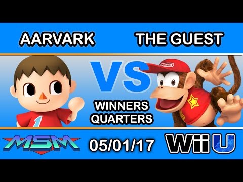 MSM 95 - BSD | Aarvark (Villager) Vs. The Guest (Diddy Kong) Winners Quarters - Smash Wii U