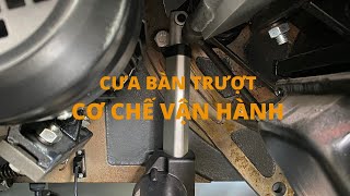 Khám phá cách cưa bàn trượt Holztek T-320 vận hành. Cơ chế lên xuống lưỡi cưa, nghiêng 45 độ thế nào