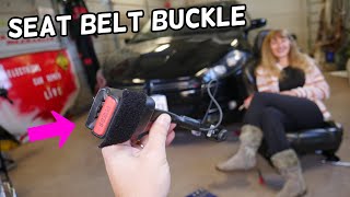 SEAT BELT BUCKLE REPLACEMENT REMOVAL DODGE DART, CHRYSLER 200