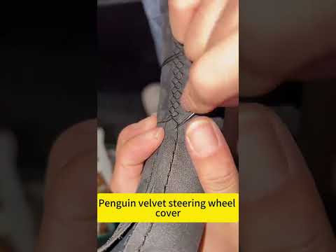 High quality steering wheel cover#alcantara #automobile #autoparts #carparts #sewing #racing #diy