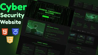 How To Make A Cyber Security Website Using HTML CSS & JavaScript