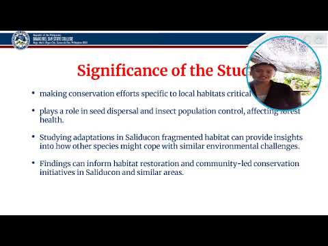 Video presentation: Morphological and Behavioral Adaptations 