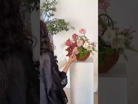 Crescent Moon Rattan Basket with Handle