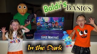 Baldi's Basics in Real Life in the Dark! Netflix Super Monsters Toy Scavenger Hunt at Night!