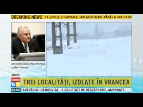 Prefectul de Vrancea, amuzat de codul portocaliu de viscol