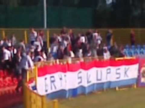 Gryf Słupsk vs. Drawa Drawsko Pomorskie- świetna zabawa kibiców Gryfa