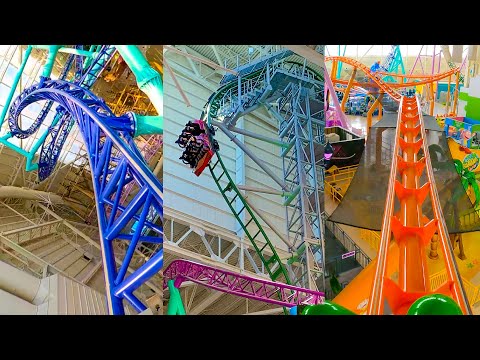 Every Roller Coaster At Nickelodeon Universe, NJ featuring the Worlds Steepest Roller Coaster!