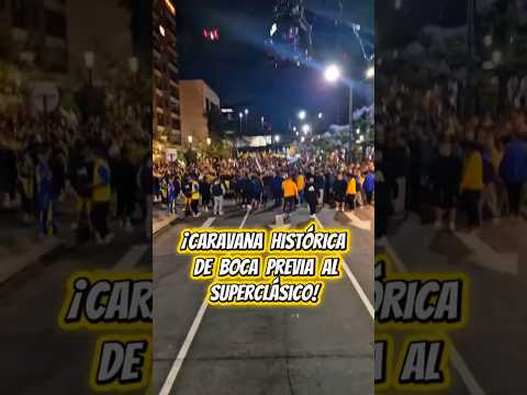 "¡CARAVANA HISTÓRICA EN LA PREVIA AL SUPERCLÁSICO! " Barra: La 12 &bull; Club: Boca Juniors