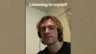 Sloan Struble listening to his Dayglow song Nicknames!