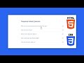 FAQ Accordion Section with HTML & CSS | HTML CSS Tutorial