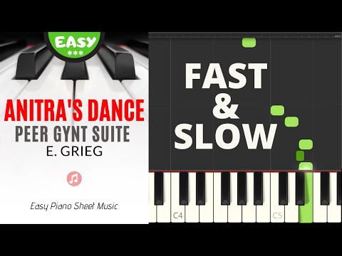 Anitra's Dance from Peer Gynt Suite No. 1 Op. 46 I Edvard Grieg I EASY Piano Sheet Music I Nuty SLOW