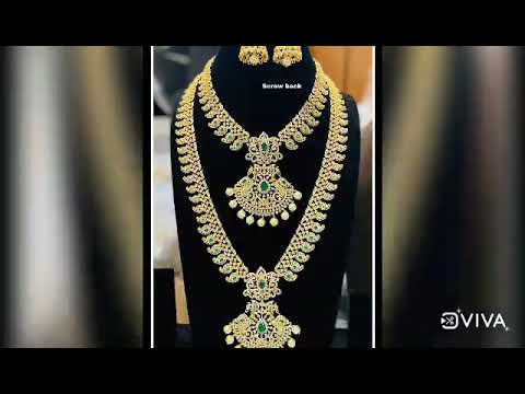 Latest collection beautiful short and long chains.suji one gram gold jewellery