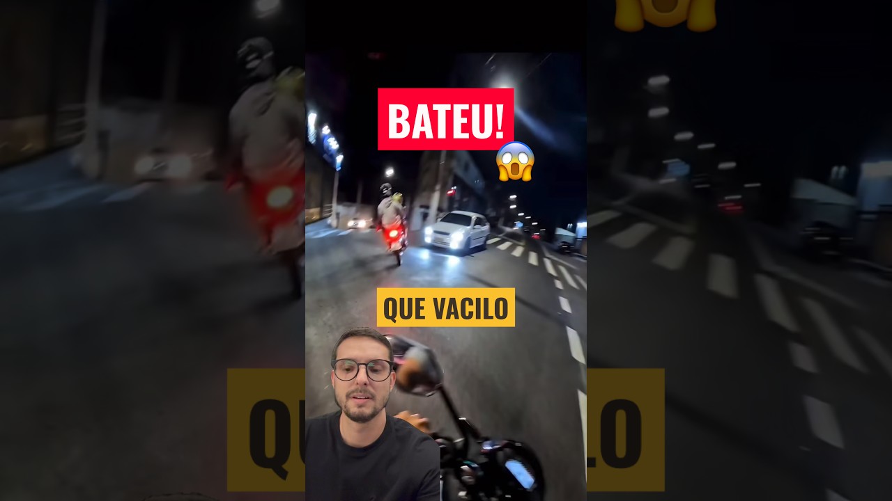 Bateu! Imprudência de Motociclista Causa Colisão! Quem É o Culpado?