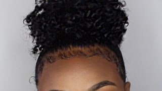 Curly Kinky Puff on Short Natural Hair