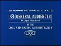 MPAA Preview All Audiences MPAA G Rating Card 1979