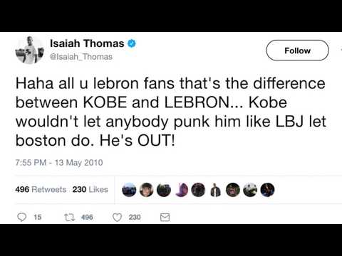 Isaiah Thomas OLD MEAN TWEETS about NEW TEAMMATE LeBron James!!
