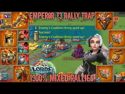 lords mobile: EMPEROR T3 RALLY DESTROYS K1015 PART 2!! THEN RUINS KVK TITANS!! UNSTOPPABLE T3 COMP!!