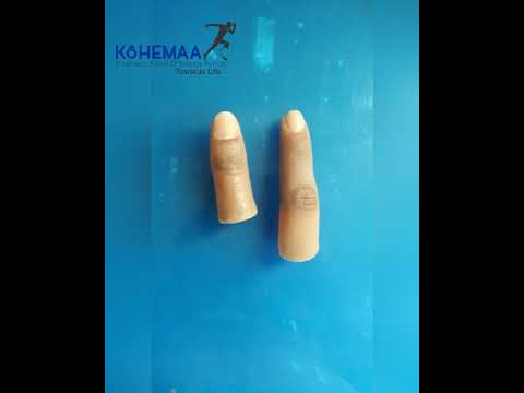 Lower limb silicone foot prosthesis, below the knee