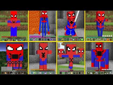 Minecraft Mobs Became Spider Man Battle ! What Mob is the best? MONSTER SCHOOL my craft