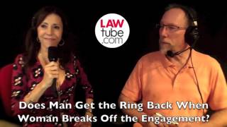 Does man get ring back if woman breaks off the engagement?