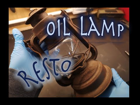Very Rusty Vintage Oil Lamp Restoration