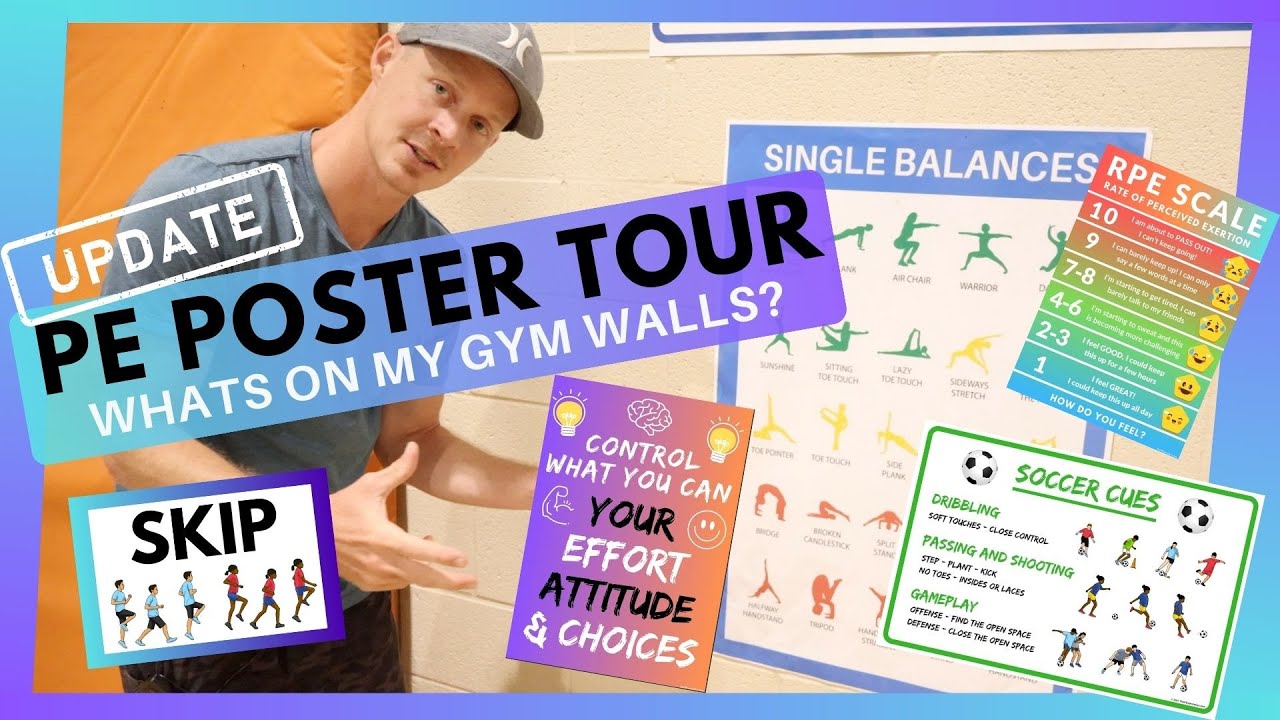 UPDATED 🎉 PE Poster Tour | What's on my Gym Walls |