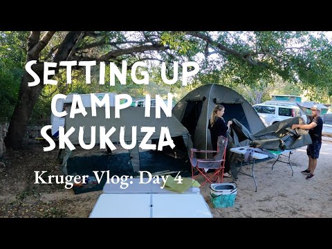 Kruger Park DAY 4: En route to SKUKUZA | Safari Tent Tour | Big Cat Sightings | First Night Camping