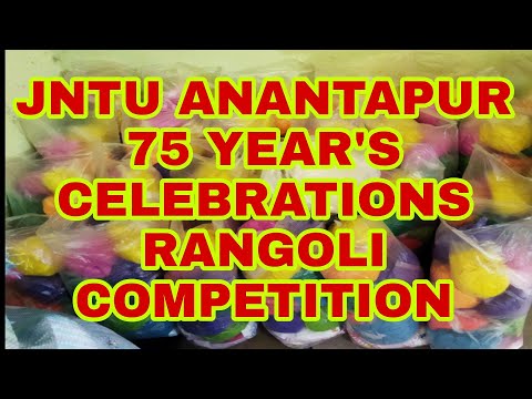 #Jntu Anantapur#75years celebrations#Rangoli Competition#Platinum jubilee celebrations#18/12/2021