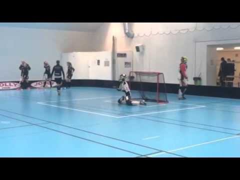 Matchcoach innebandymålvakt uppvärmning