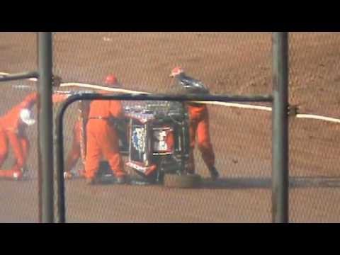 Jay Hall Crash - Sydney Speedway 2012