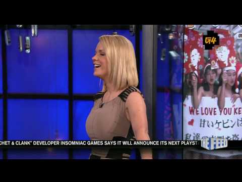 Carrie Keagan bouncing on Attack of the Show 8/2/10 HDTV