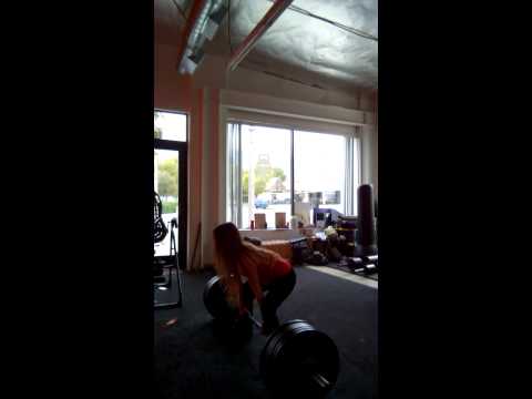 48kg Melody Schoenfeld pulls 229lb DL three times