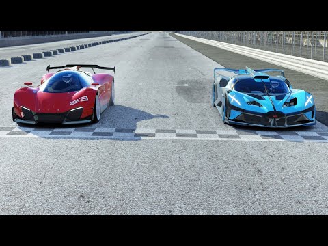 Ferrari Xezri Competizione Concept vs Bugatti Bolide at Monza Full Course