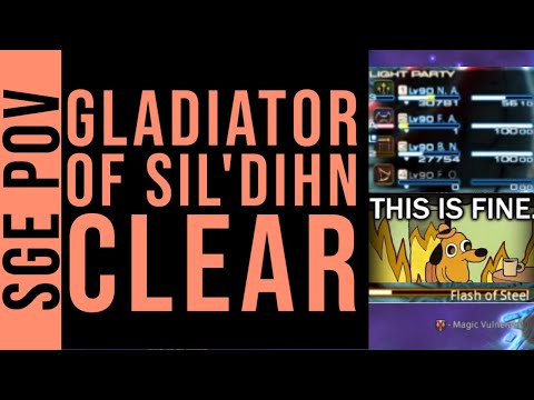 Final Fantasy XIV - Criterion 2nd Boss - Gladiator of Sil'dih - SGE POV- Another Sil'dihn Subterrane