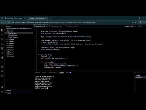 CS50P final project- Exam Strategy Optimizer