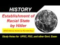 Establishment Of Racial State By Hitler NCERT History History Notes