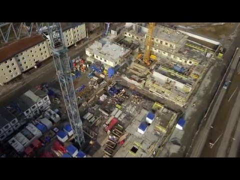 Östra Sala backe växer fram 9 mars 2016