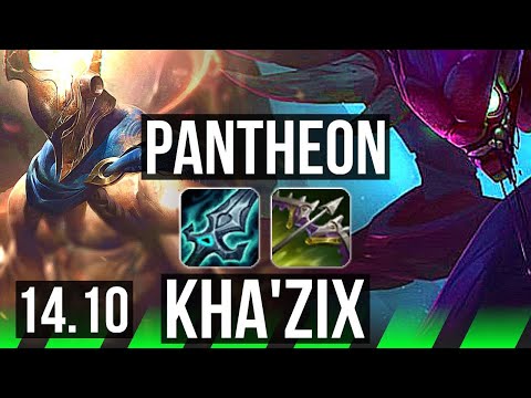 PANTHEON vs KHA'ZIX (JGL) | 1400+ games, 38k DMG, 16/4/7 | BR Master | 14.10