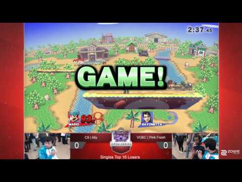 UGC Smash 4 Losers Top 16 - C9 l Ally (Mario) vs. VGBC l Pink Fresh (Bayonetta)