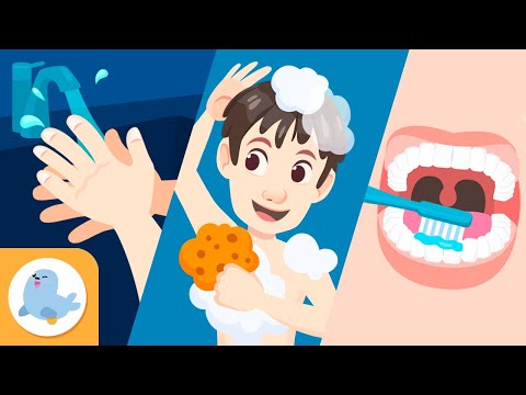 Abitudini di igiene per bambini - Lavaggio delle mani, igiene del corpo e lavaggio dei denti